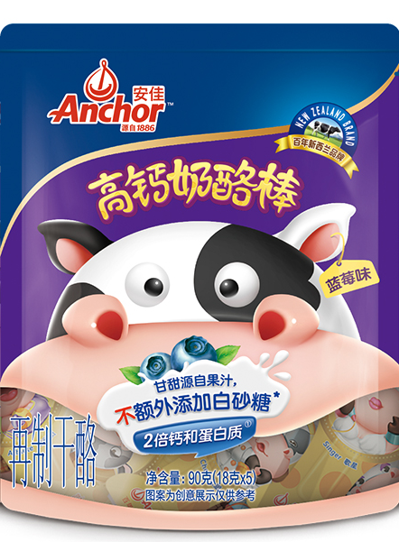 安(ān)佳高鈣奶酪棒藍莓90g